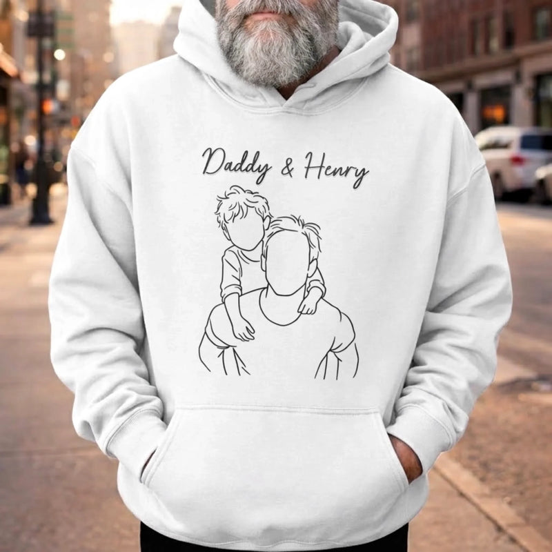 Custom Photo T-shirt, Hoodie - Personalized Father's Day, Baby Shower, Gender Reveal Gifts For New Moms, New Dads, New Parents - Hello Tiny Best Friend