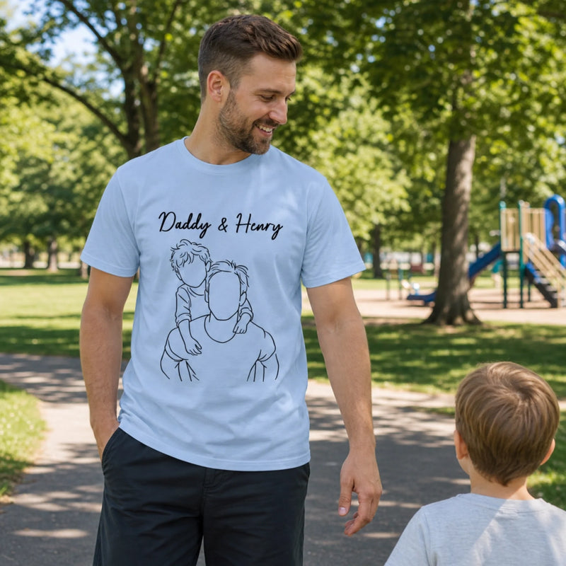 Custom Photo T-shirt, Hoodie - Personalized Father's Day, Baby Shower, Gender Reveal Gifts For New Moms, New Dads, New Parents - Hello Tiny Best Friend