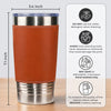 Custom Photo Printed Leather Tumbler - Personalized Father's Day Birthday Gifts For Dog Cat Lovers, Dog Dad And Mom, Cat Owners - Paws Bring Endless Joy
