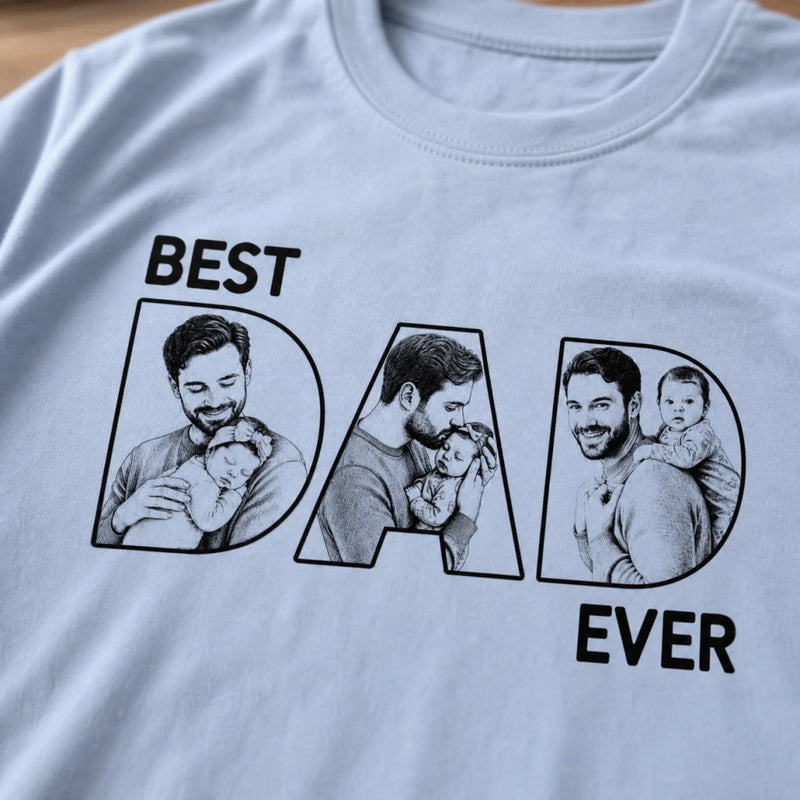 Custom Photo T-shirt, Hoodie - Personalized Father's Day Birthday Gifts For Dad, Grandpa - Best Dad In The World