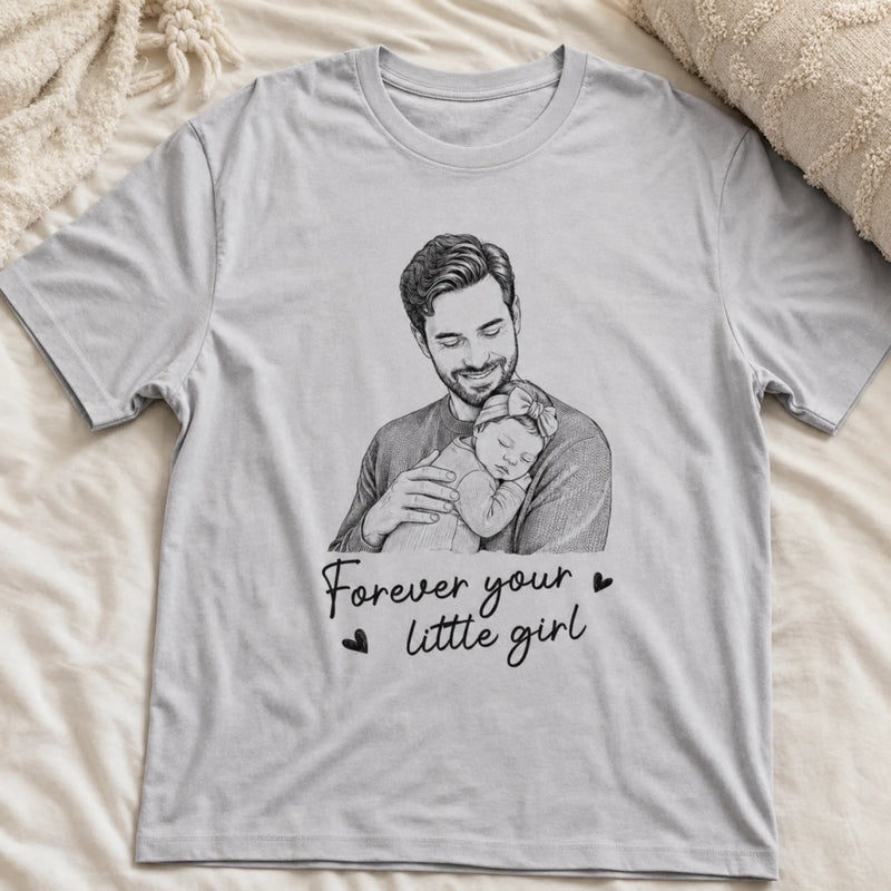 Custom Photo T-shirt, Hoodie - Personalized Father's Day Birthday Gifts For Dad, Grandpa - Family First Forever