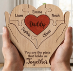 Custom Shaped Wooden Art Puzzle - Personalized Mother's Day Father's Day Birthday Gifts For Mom, Grandma - Love Never Fades
