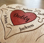 Custom Shaped Wooden Art Puzzle - Personalized Mother's Day Father's Day Birthday Gifts For Mom, Grandma - Love Never Fades