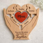 Custom Shaped Wooden Art Puzzle - Personalized Mother's Day Father's Day Birthday Gifts For Mom, Grandma - Love Never Fades