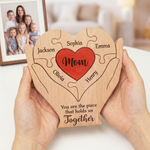 Custom Shaped Wooden Art Puzzle - Personalized Mother's Day Father's Day Birthday Gifts For Mom, Grandma - Love Never Fades