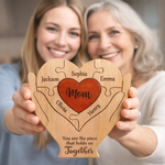 Custom Shaped Wooden Art Puzzle - Personalized Mother's Day Father's Day Birthday Gifts For Mom, Grandma - Love Never Fades