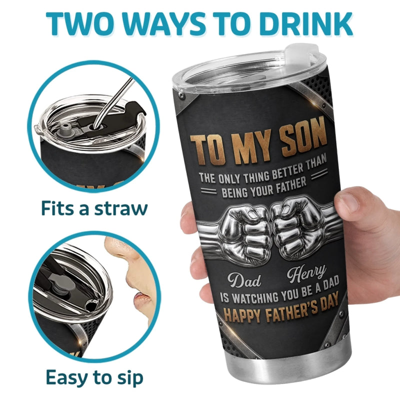 Custom Tumbler - Personalized Father's Day Birthday Gifts For Son - Son You Make Life Beautiful