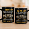 Custom Black Mug - Personalized Father's Day Birthday Gifts For Son - Go Fearlessly Chase Your Dreams