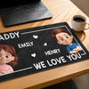 Custom Desk Mat -  Personalized Father's Day Birthday Gifts For Dad, Grandpa - Loved By Tiny Humans