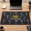 Custom Desk Mat -  Personalized Father's Day Birthday Gifts For Dad, Grandpa - Daddy’s Desk, Filled With Love