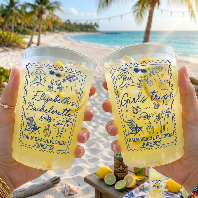 Custom Party Cups - Personalized Summer Vacation And Travel Gifts For Best Friends, Family - Making Unforgettable Memories