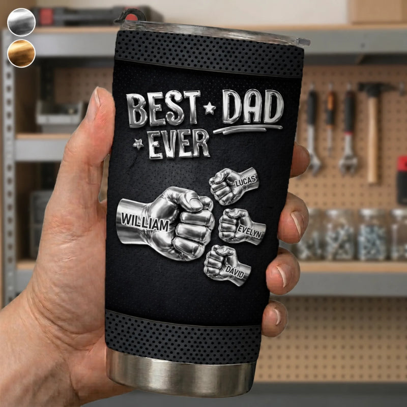 Custom 3D Inflated Effect Printed Tumbler - Personalized Father's Day Birthday Gifts For Dad, Grandpa - A Dad Like You Is Rare