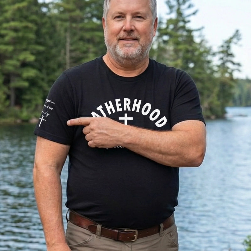 Custom T-Shirt - Personalized Father's Day Birthday Gifts For Dad, Grandpa - Fatherhood With Purpose