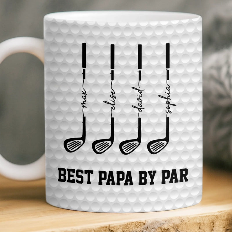 Custom 3D Inflated Effect Printed Mug - Personalized Father's Day Birthday Golf Gifts For Dad, Grandpa - Don’t Touch My Clubs