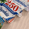 Custom Beach Towel - Personalized America 250th Anniversary, Summer Vacation And Travel Gifts For Mom, Dad, Brother, Sister, Kids - United By Freedom And Pride
