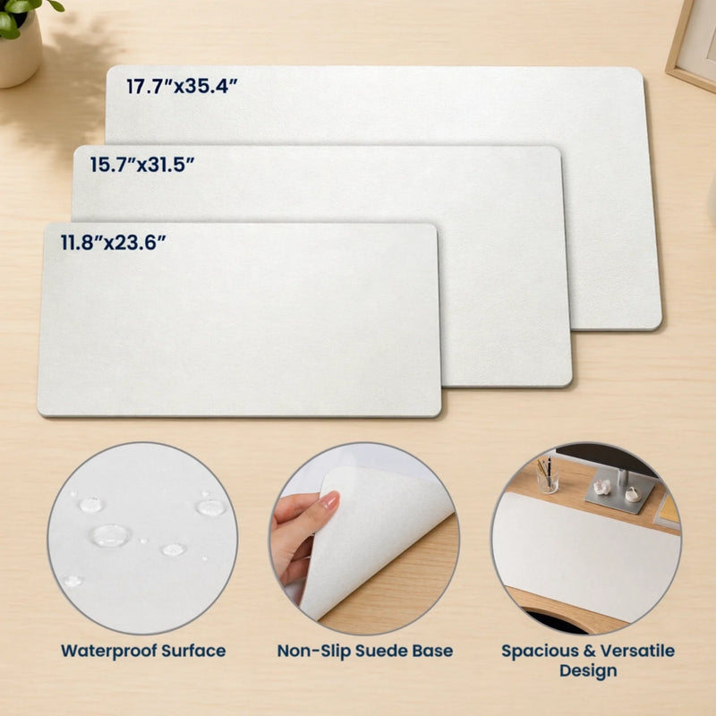 Custom Photo Desk Mat - Personalized Father's Day Birthday Gifts For Dog Cat Lovers, Dog Dad And Mom, Cat Owners - Whiskers Make Work Better