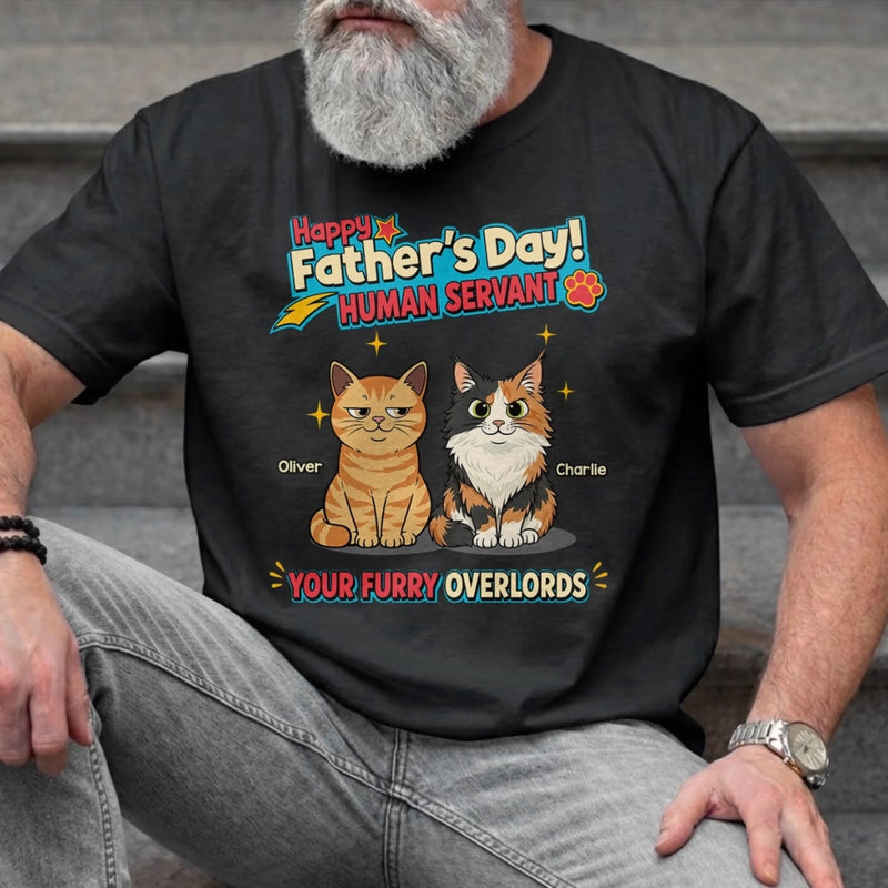 Custom Unisex T-shirt, Hoodie - Personalized Father's Day Birthday Gifts For Cat Lovers, Cat Dad - My Kids Say Meow