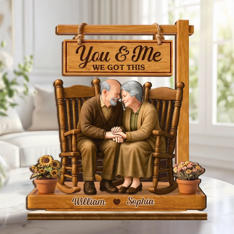 Custom 2-Layered Wooden Plaque - Personalized Anniversary Wedding Gifts For Husband And Wife, Him And Her - Our Lifetime Of Love