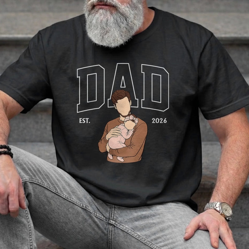 Custom Photo T-shirt, Hoodie - Personalized Father's Day Birthday Gifts For Dad, Grandpa - Dad Is The Heart Of Home