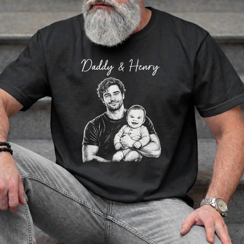 Custom Photo T-shirt, Hoodie - Personalized Father's Day Birthday Gifts For Dad, Grandpa, Husband - Family Man Forever