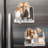 Custom Photo Acrylic Fridge Magnet - Personalized Best Friend Birthday Gifts For Women, Besties, Sisters, BFF - Chibi Version Of Us