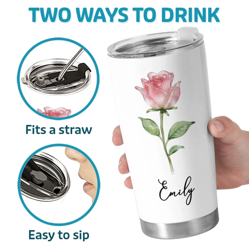 Custom Tumbler - Personalized Best Friend Birthday Gifts For Women, Besties, Sisters, BFF, Family, Yourself - Coffee Gossip Repeat