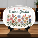 Grandma’s Love Is Sunshine For Little Flowers - Family Personalized Custom Platter - Gift For Family
