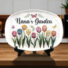 Grandma Makes Life Bloom With Love - Family Personalized Custom Platter - Gift For Mom, Grandma