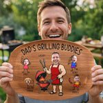 Custom Photo Platter - Personalized Father's Day Birthday Gifts For Family - BBQ Bonding Time