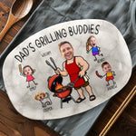 Custom Photo Platter - Personalized Father's Day Birthday Gifts For Family - BBQ Bonding Time