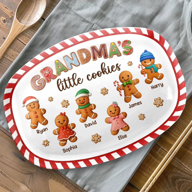 Custom Platter - Personalized Christmas Birthday Gifts For Mom, Grandma - A Recipe Of Love