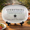 Custom Platter - Personalized Father's Day Birthday Gifts For Dad, Grandpa - Grill Master At Work