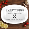 Custom Platter - Personalized Father's Day Birthday Gifts For Dad, Grandpa - Grill Master At Work