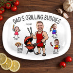 Custom Photo Platter - Personalized Father's Day Birthday Gifts For Family - BBQ Bonding Time