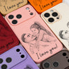 Custom Photo Leather Phone Case - Personalized Father's Day Birthday Gifts For Dad, Grandpa - Dad Makes Life Complete