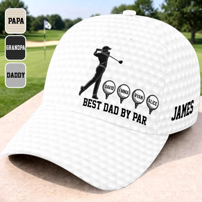 Custom Hat, All Over Print Classic Cap - Personalized Father's Day Birthday Golf Gifts For Dad, Grandpa - Good Swings Good Days