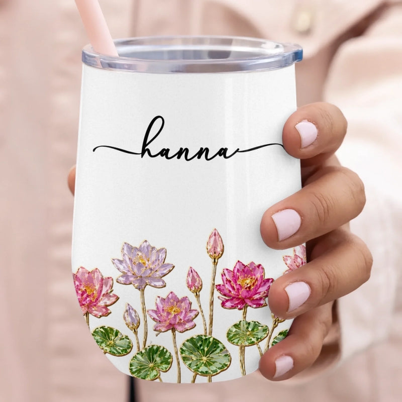Custom Wine Tumbler - Personalized Best Friend Birthday Gifts For Women, Besties, Sisters, BFF, Family, Yourself - Self Love Sip Club