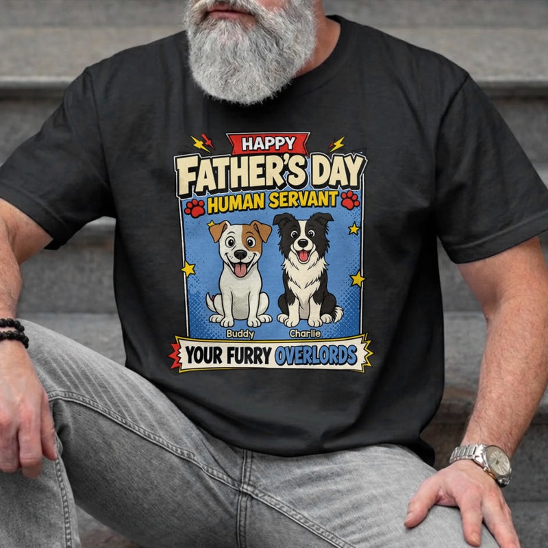 Custom Unisex T-shirt, Hoodie - Personalized Father's Day Birthday Gifts For Dog Lovers, Dog Dad - Human Staff Of The Year