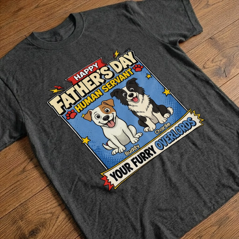 Custom Unisex T-shirt, Hoodie - Personalized Father's Day Birthday Gifts For Dog Lovers, Dog Dad - Human Staff Of The Year