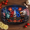 Custom Platter - Personalized America 250th Anniversary Gifts For Mom, Dad, Brother, Sister, Kids - Stars Stripes Family Time