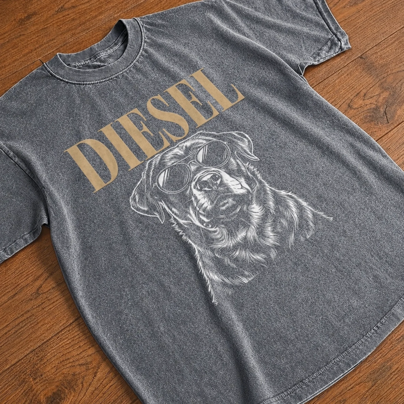 Custom Photo Washed Cotton T-shirt - Personalized Father's Day Birthday Gifts For Dog Cat Lovers, Dog Dad, Cat Owners - Fur Babies Fur Ever