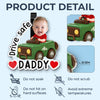 Custom Photo Acrylic Car Visor Clip - Personalized Father's Day Gifts For Dad, Grandpa - Tiny Rider, Big Love