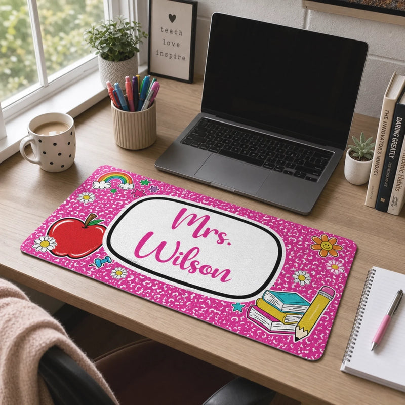 Custom Desk Mat -  Personalized Birthday Gifts For Teachers - Best Teacher Ever