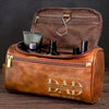 Custom Engraved Leather Toiletry Bag - Personalized Father's Day Birthday Gifts For Dad, Grandpa - Forever Thankful For Dad’s Love