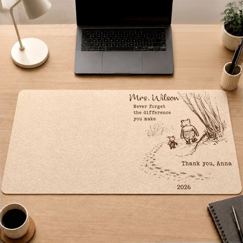 Custom Desk Mat -  Personalized Birthday Gifts For Teachers - A Teacher’s Beautiful Heart