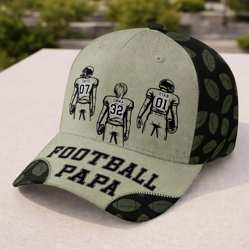Custom American Football Cap - Personalized Father's Day Birthday Gifts For Dad, Grandpa, Football Lovers, Sports Fans, Sports Lovers - Friday Night Lights Forever