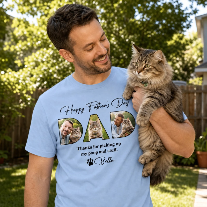 Custom Photo Life Is Better With You Dad - Dog Personalized Custom Unisex T-shirt, Premium T-shirt, Hoodie - Father's Day, Gift For Dad, Pet Owners, Pet Lovers