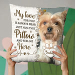 Custom Photo Four Paws, One Heart - Memorial Personalized Custom Pillow - Sympathy Gift For Dog Lovers, Pet Owners