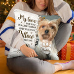Custom Photo Four Paws, One Heart - Memorial Personalized Custom Pillow - Sympathy Gift For Dog Lovers, Pet Owners