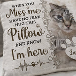Custom Photo Four Paws, One Heart - Memorial Personalized Custom Pillow - Sympathy Gift For Dog Lovers, Pet Owners